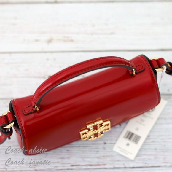 Tory Burch Britten Mini Top Handle Crossbody 153726 Bartlett Red NWT - Picture 7 of 11